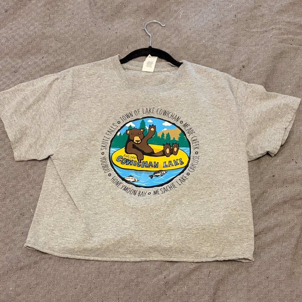 Brandy Melville Gray Graphic Tee